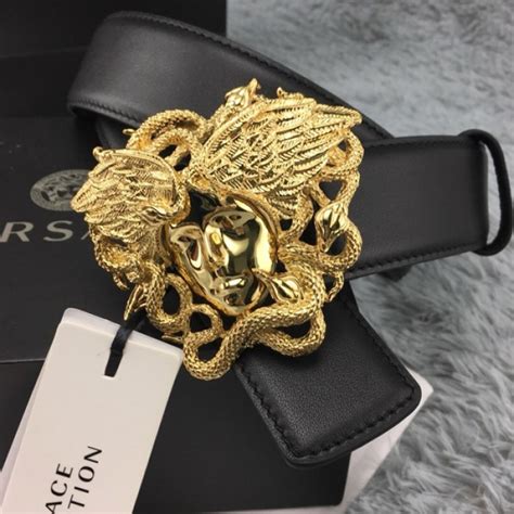 versace belt worn|Versace medusa snake wings belt.